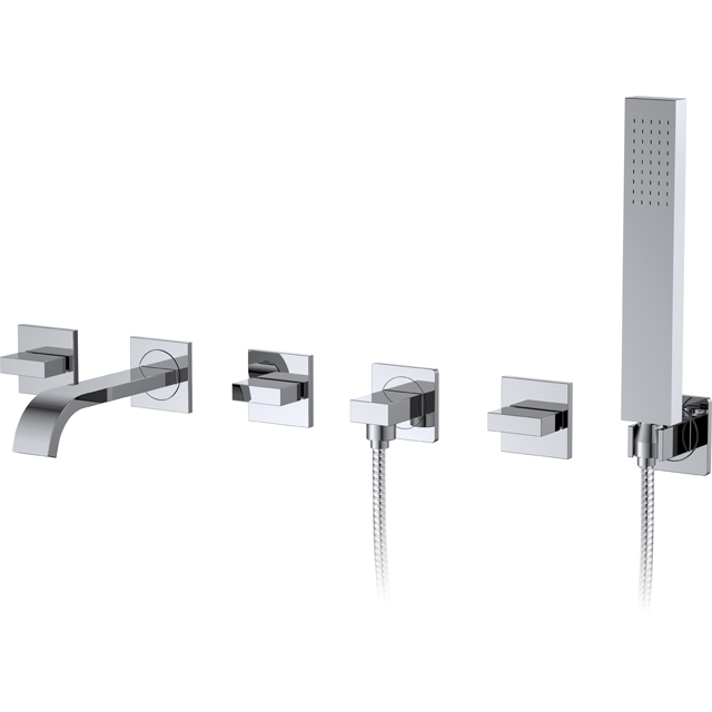 Wall-mount bathtub mixer for luxury bathroom