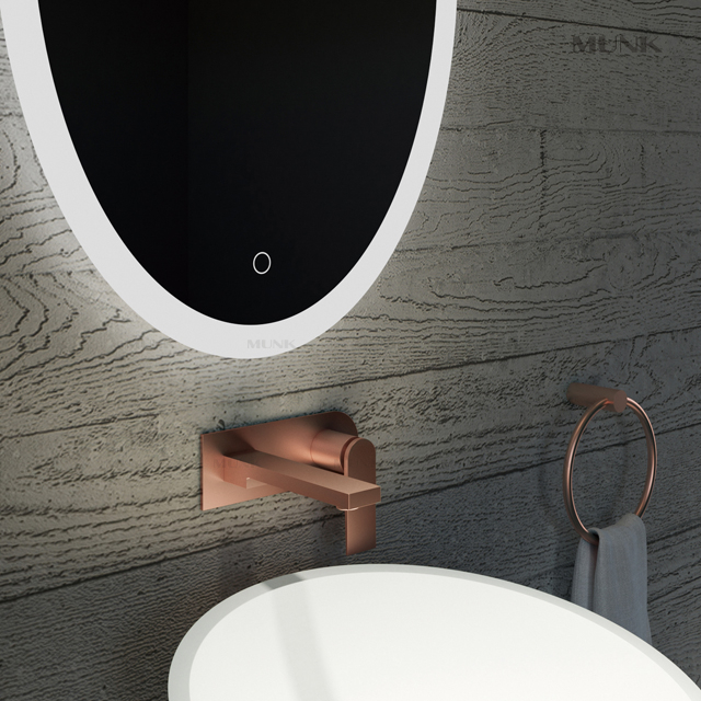 Oval Shape Bathroom Mirror with LED Lighting 900*600mm