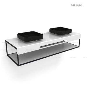 1600mm Wall-hung Square Double Basin with Cabinet