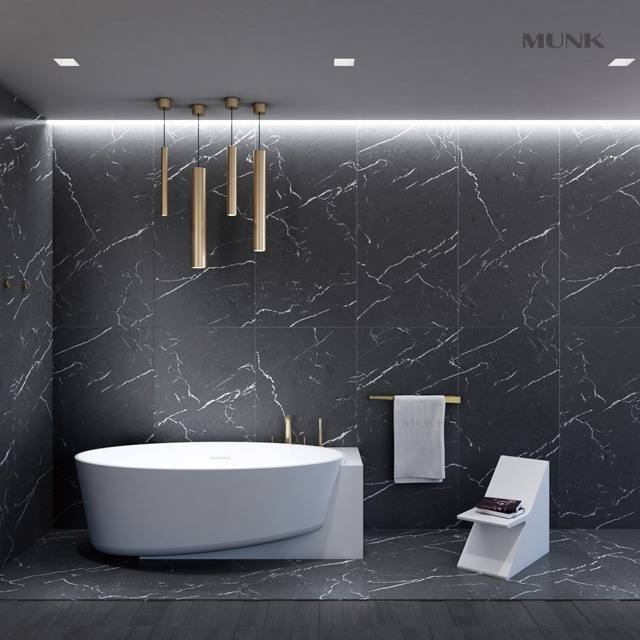 1700mm Unique Design Solid Surface Freestanding Bathtub