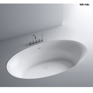 54 Inch Oval Solid Surface Drop-in Bathtub