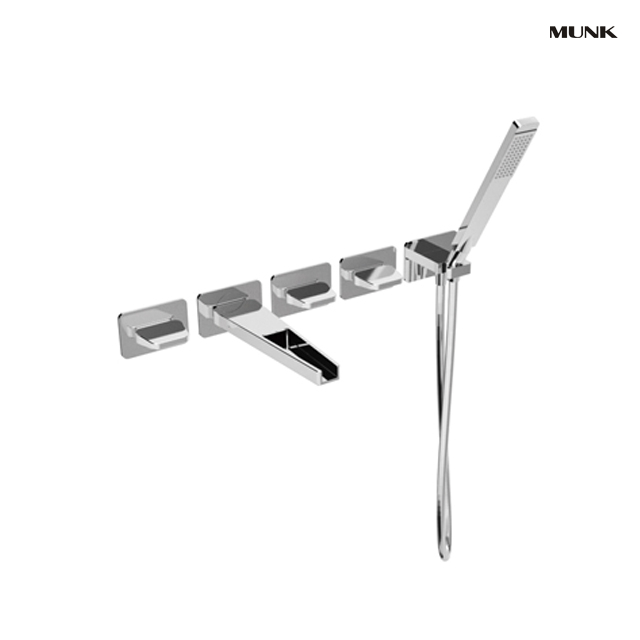 5 Hole Separated Wall-mount Bathtub Mixer