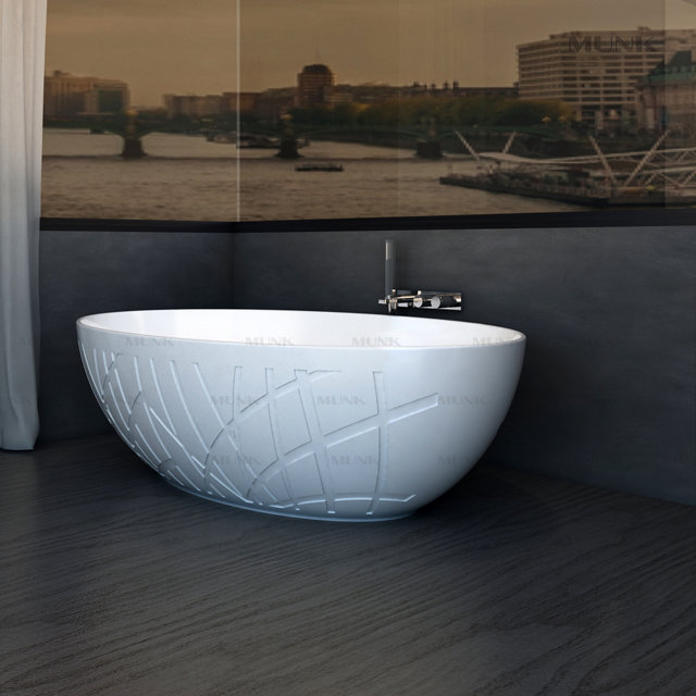 1700mm Most Popular Solid Surface Freestanding Bathtub Italian Design