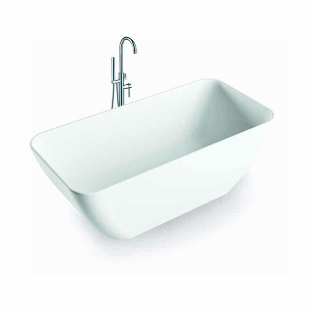 Spacious Triangle Solid Surface Freestanding Bathtub